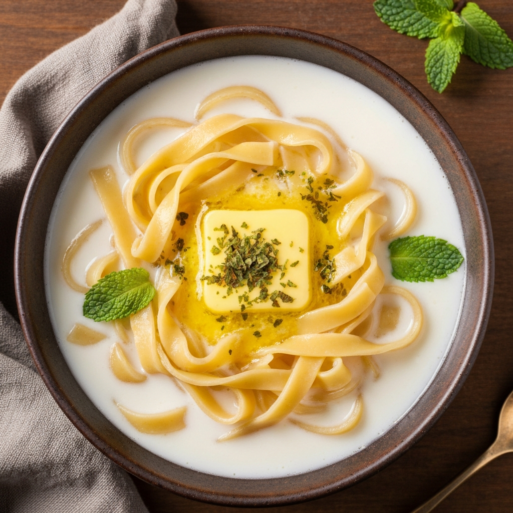 Sütlü Kesme Makarnalı Çorba