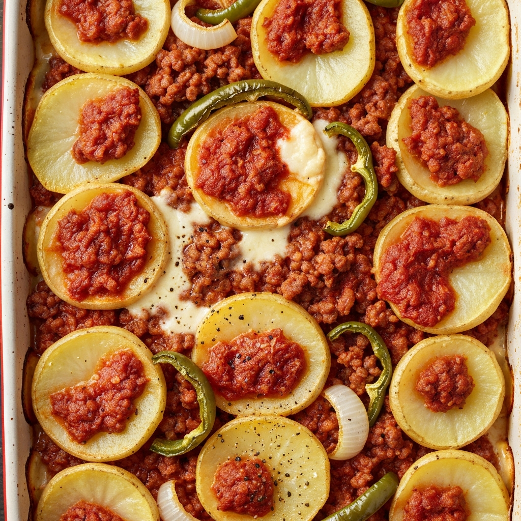 Fırında Kıymalı Patates Yemeği
