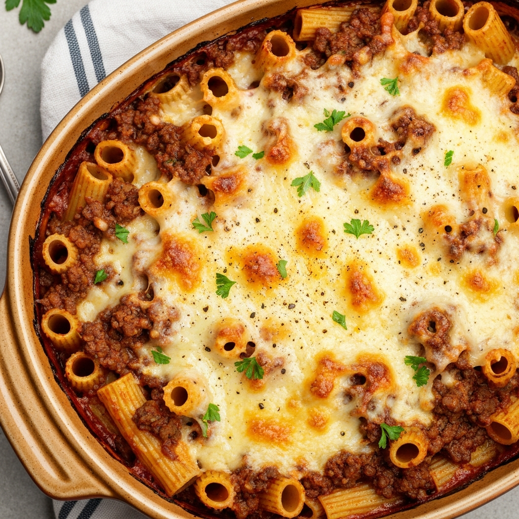 Anne Usulü Kıymalı Makarna Fırında