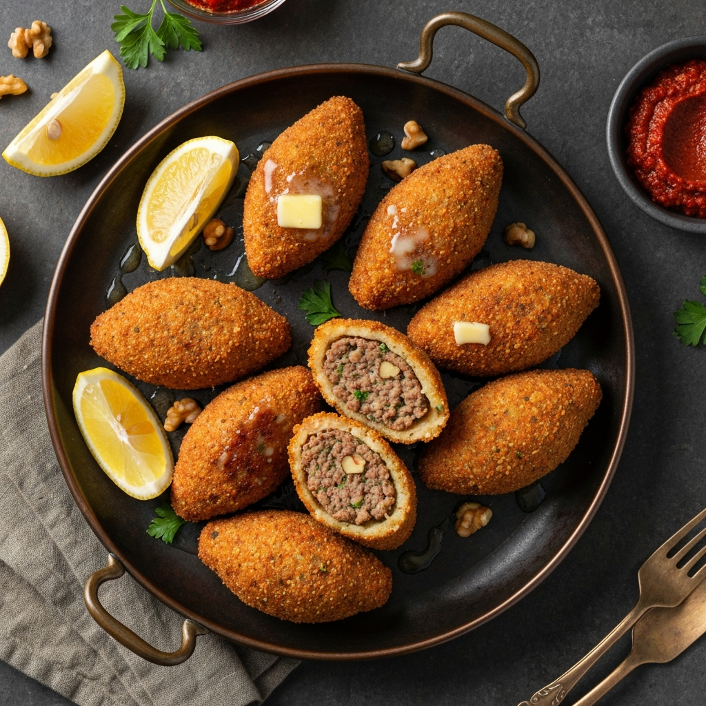Geleneksel Cevizli ve Kıymalı İçli Köfte