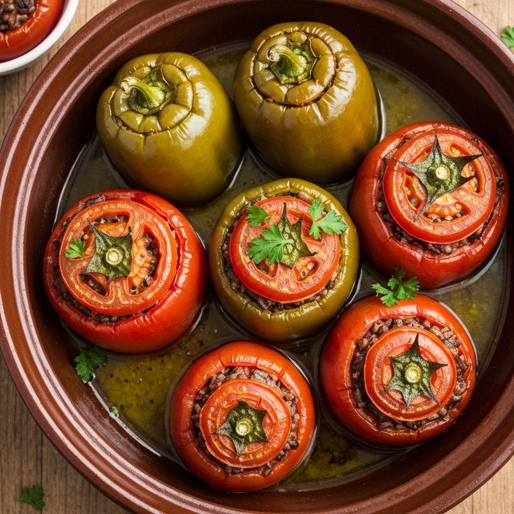 Zeytinyağlı Somonlu ve Ton Balıklı Dolma
