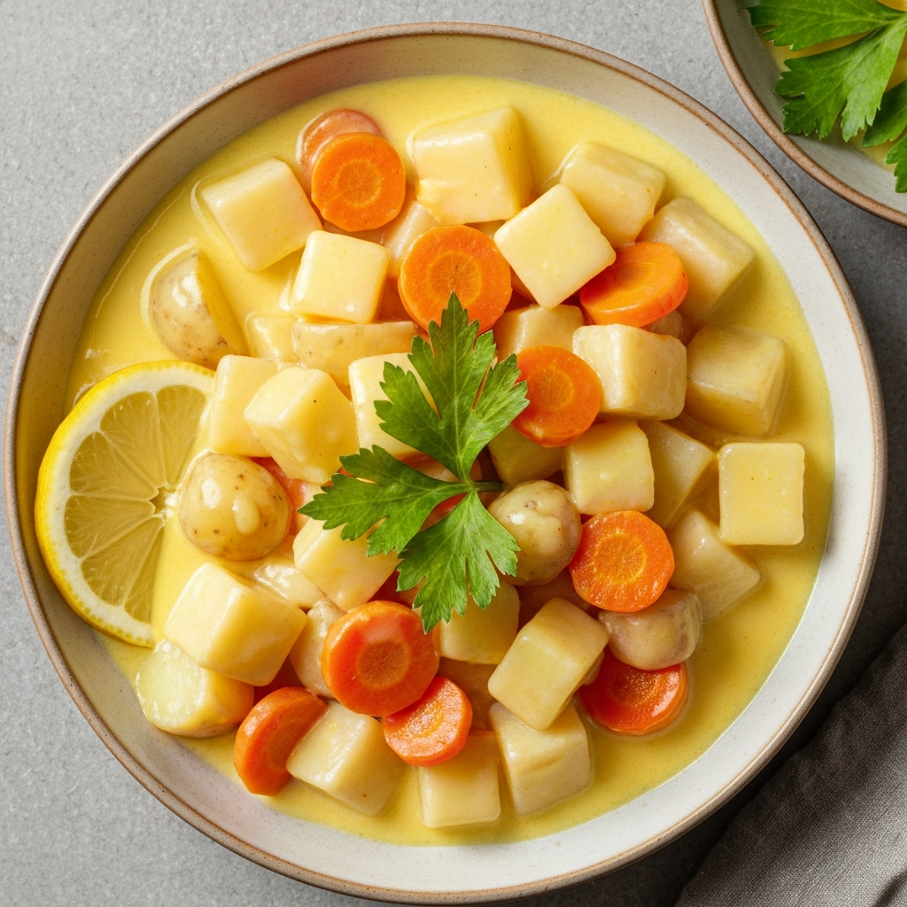 Terbiyeli Kereviz, Patates ve Havuç Yemeği