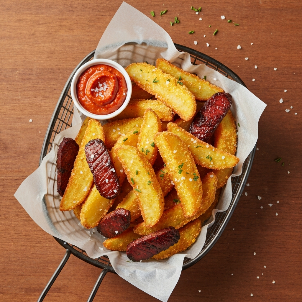 Sucuklu Çıtır Patates Kızartması