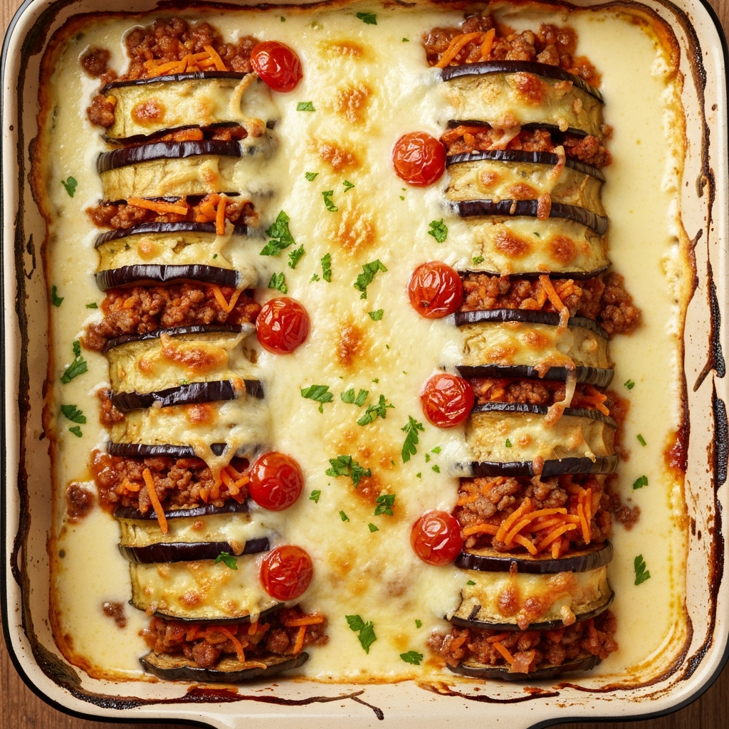 Fırında Patlıcan Lazanya