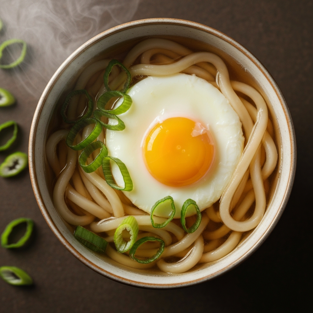 Udon Eriştesi, Yumurta ve Taze Soğanlı Çorba