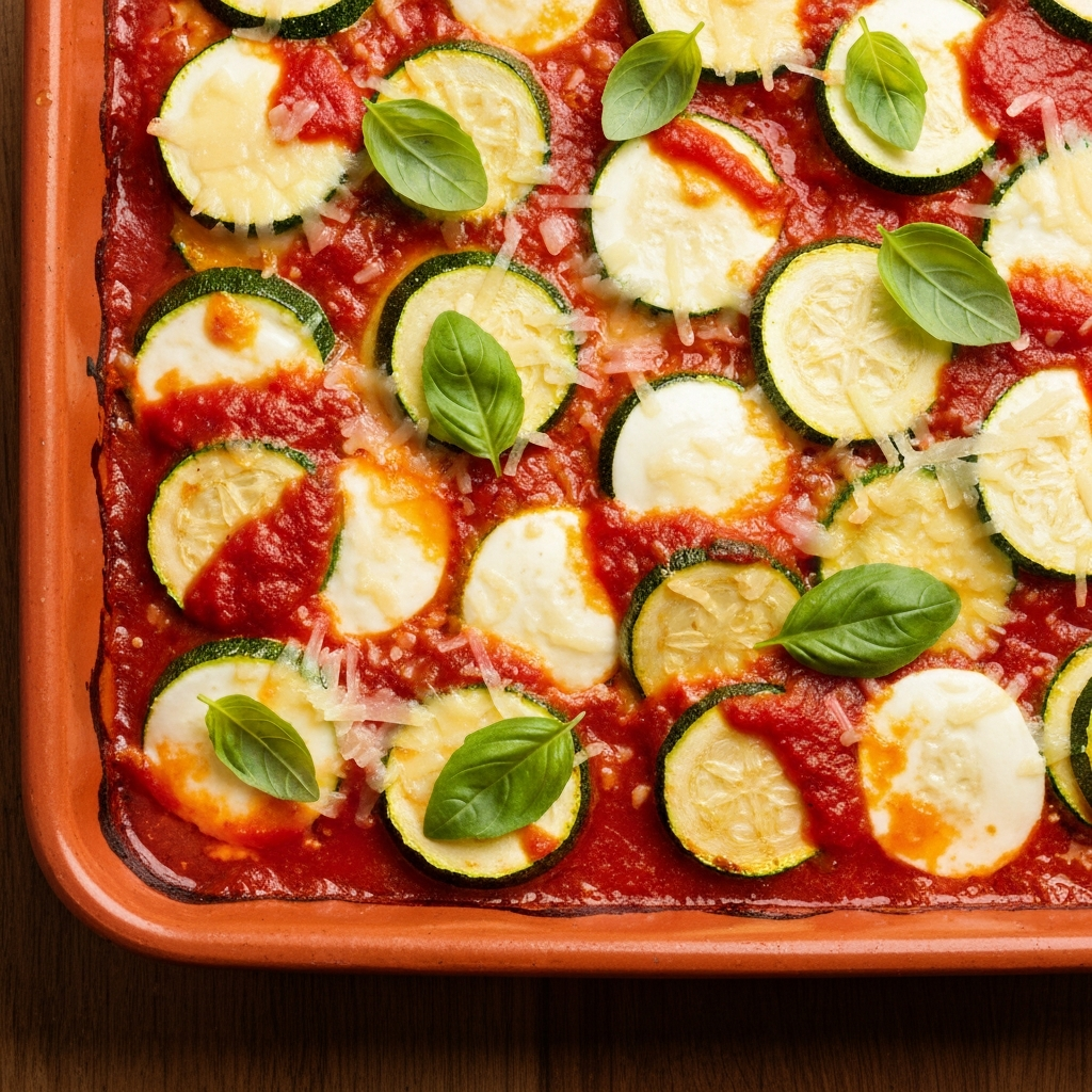 Fesleğenli ve Rezene Aromalı Kabak Parmigiana