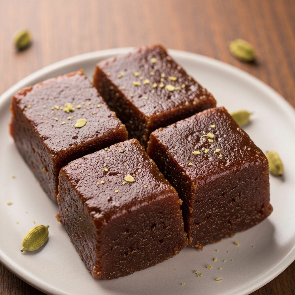 Geleneksel Jaggery ve Hindistan Cevizli Dodol