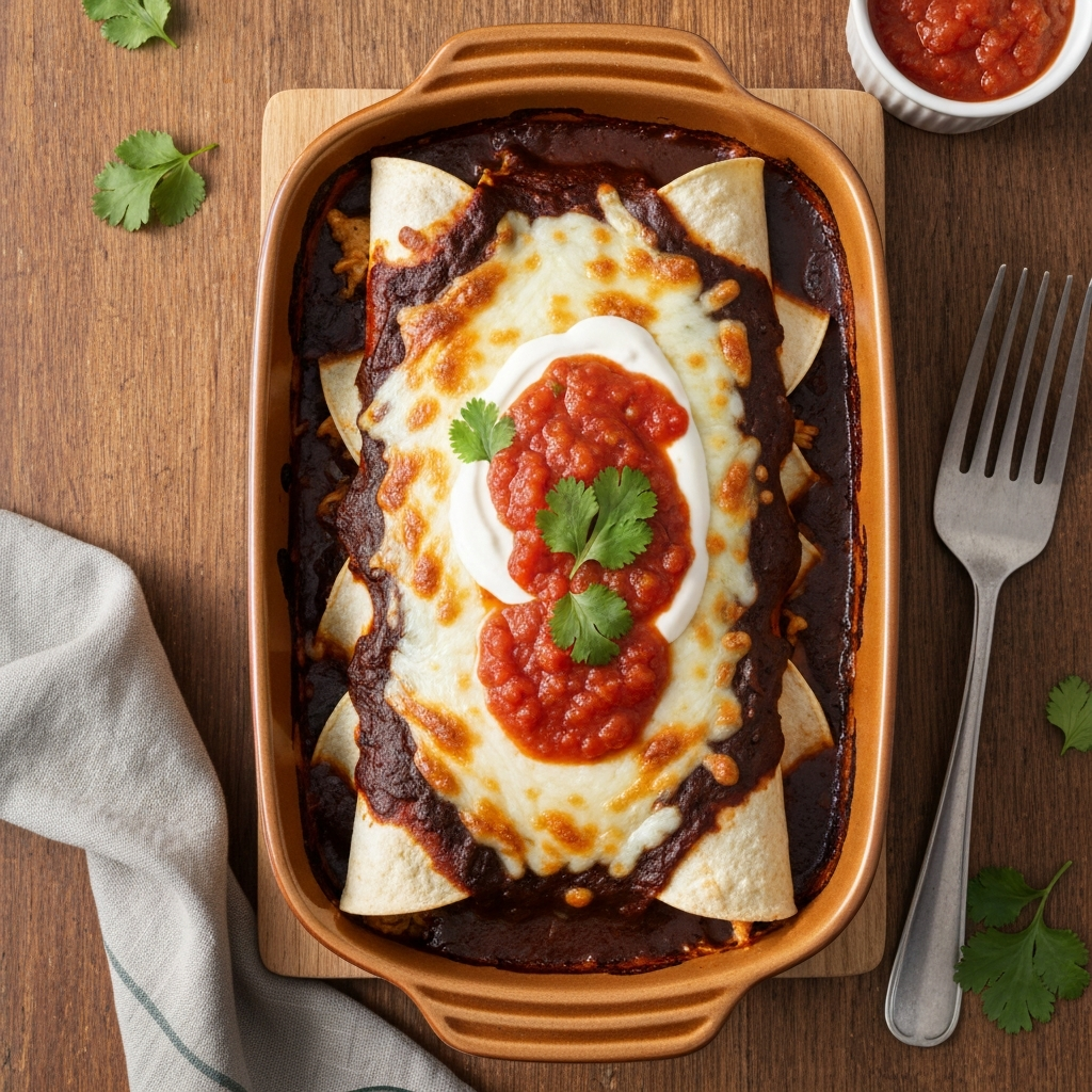 Anne Usulü Kıyma Soslu Fırında Enchilada