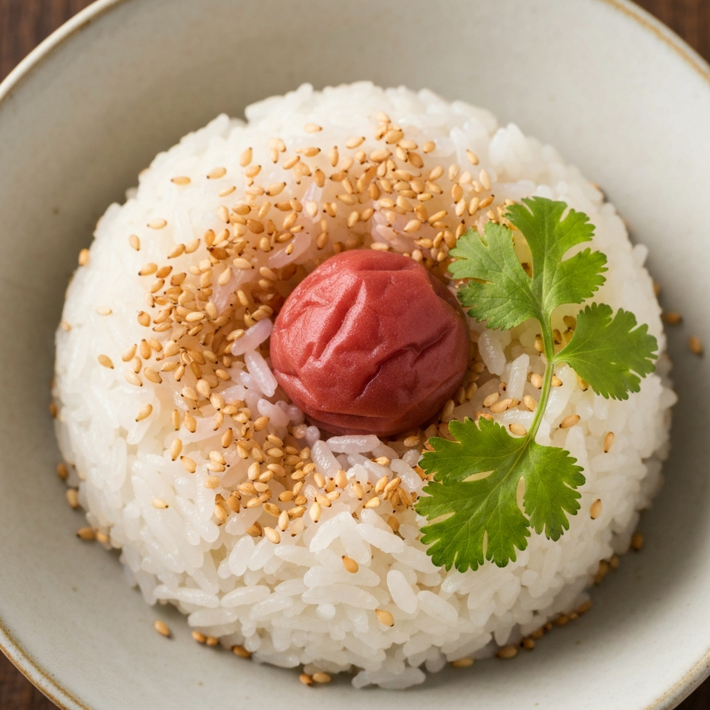 Umeboshi ve Susamlı Yaz Pilavı