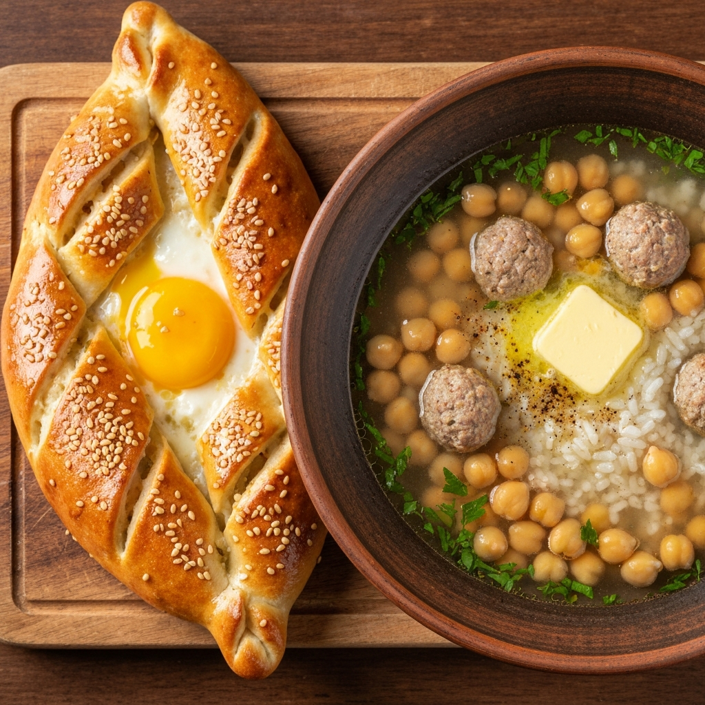 Köfteli Çorba ve Ramazan Pidesi