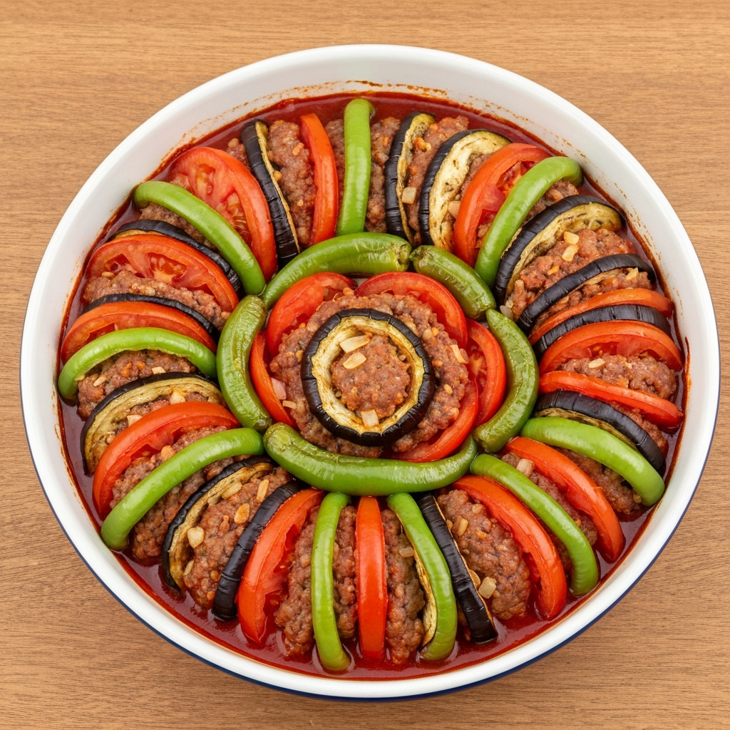 Kıymalı Patlıcan Dizme
