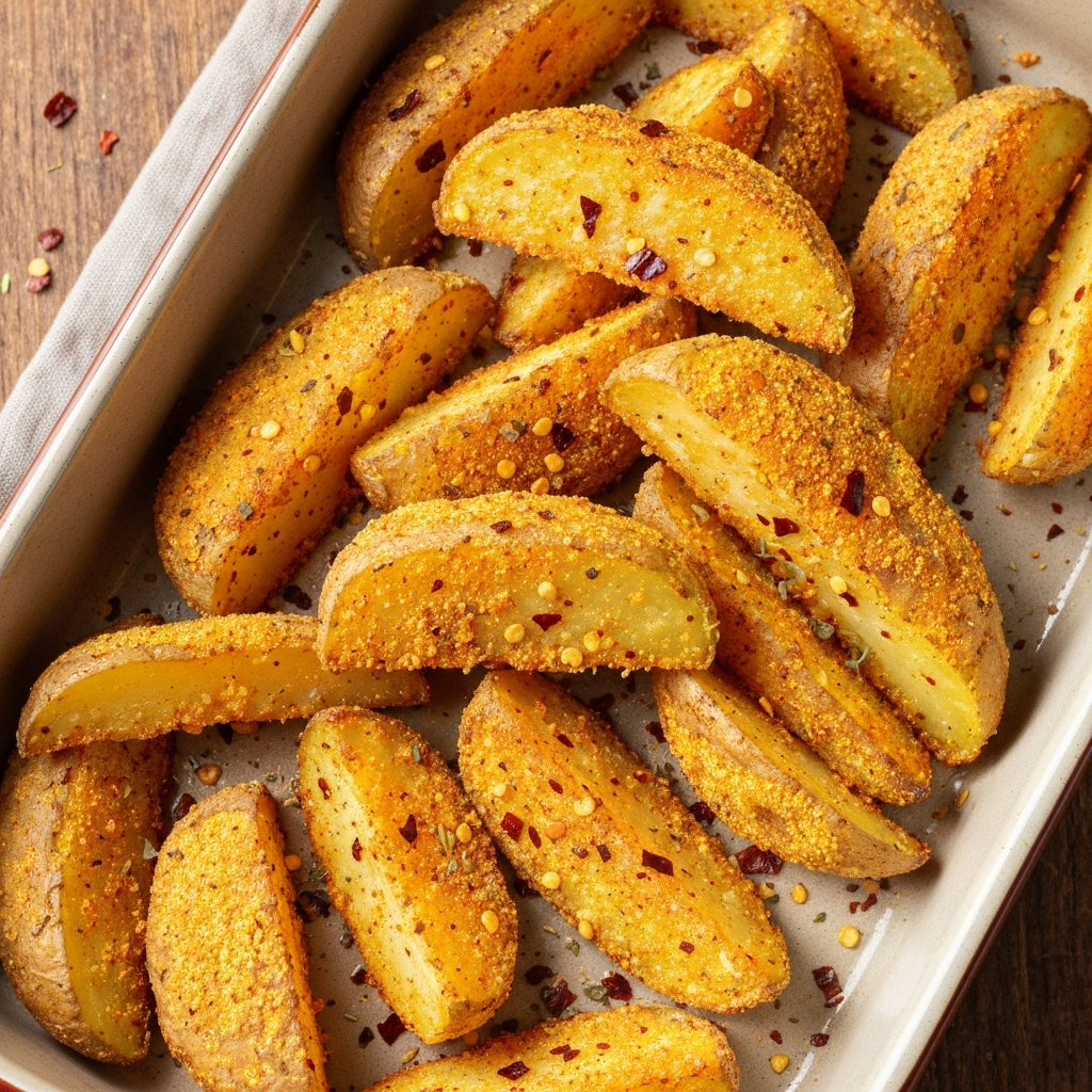 Fırında Soslu Mısır Unlu Patates