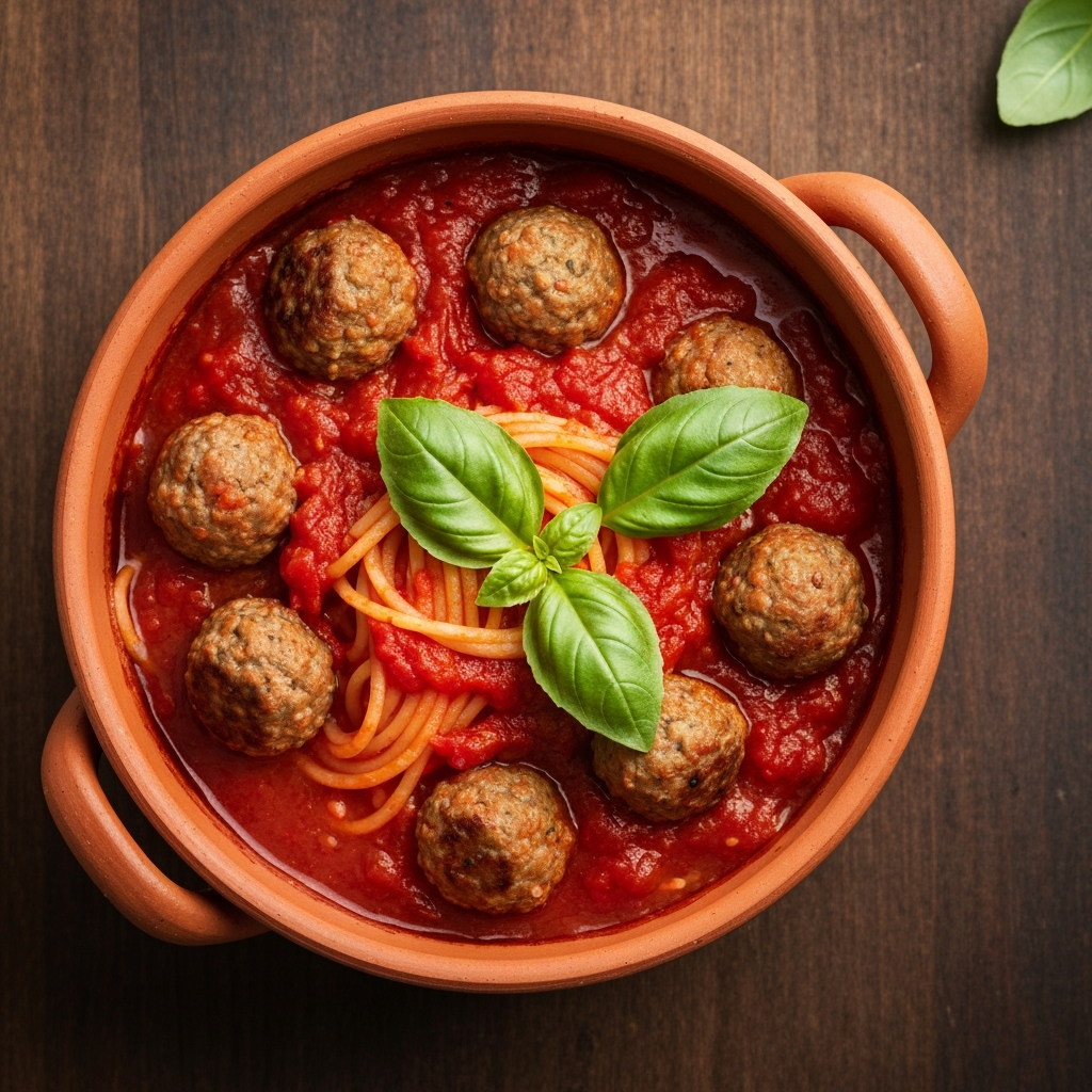 Anne Usulü Köfteli Spagetti Sosu