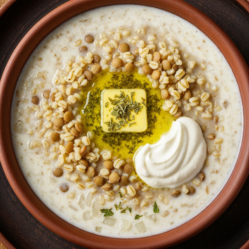 Geleneksel Mercimekli Bulgurlu Al Rasoof Çorbası