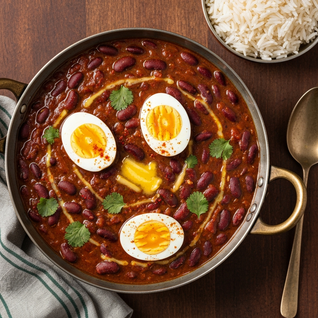 Yumurtalı Punjabi Rajma Masala