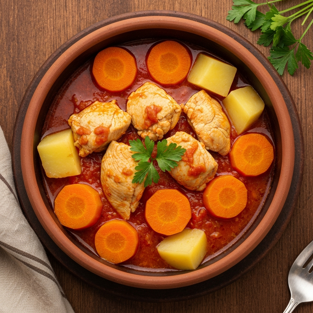 Tavuklu ve Tofulu Tas Kebabı