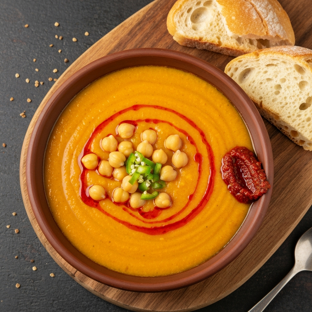 Geleneksel Nohutlu ve Salçalı Tarhana Çorbası