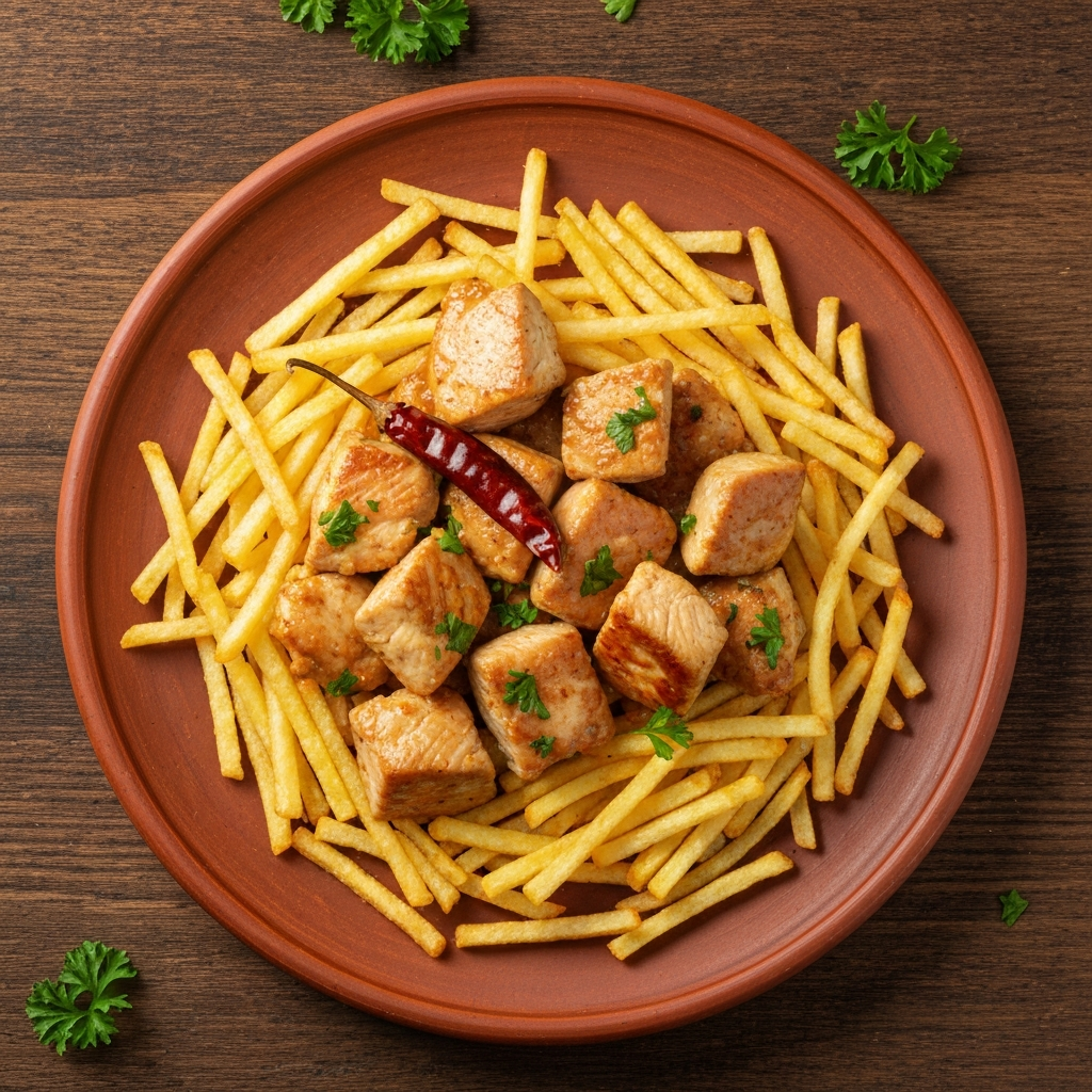 Anne Usulü Tavuklu Çökertme Kebabı