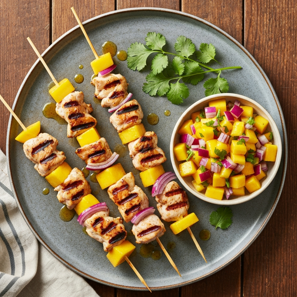 Izgara Tavuk ve Mango Salsa