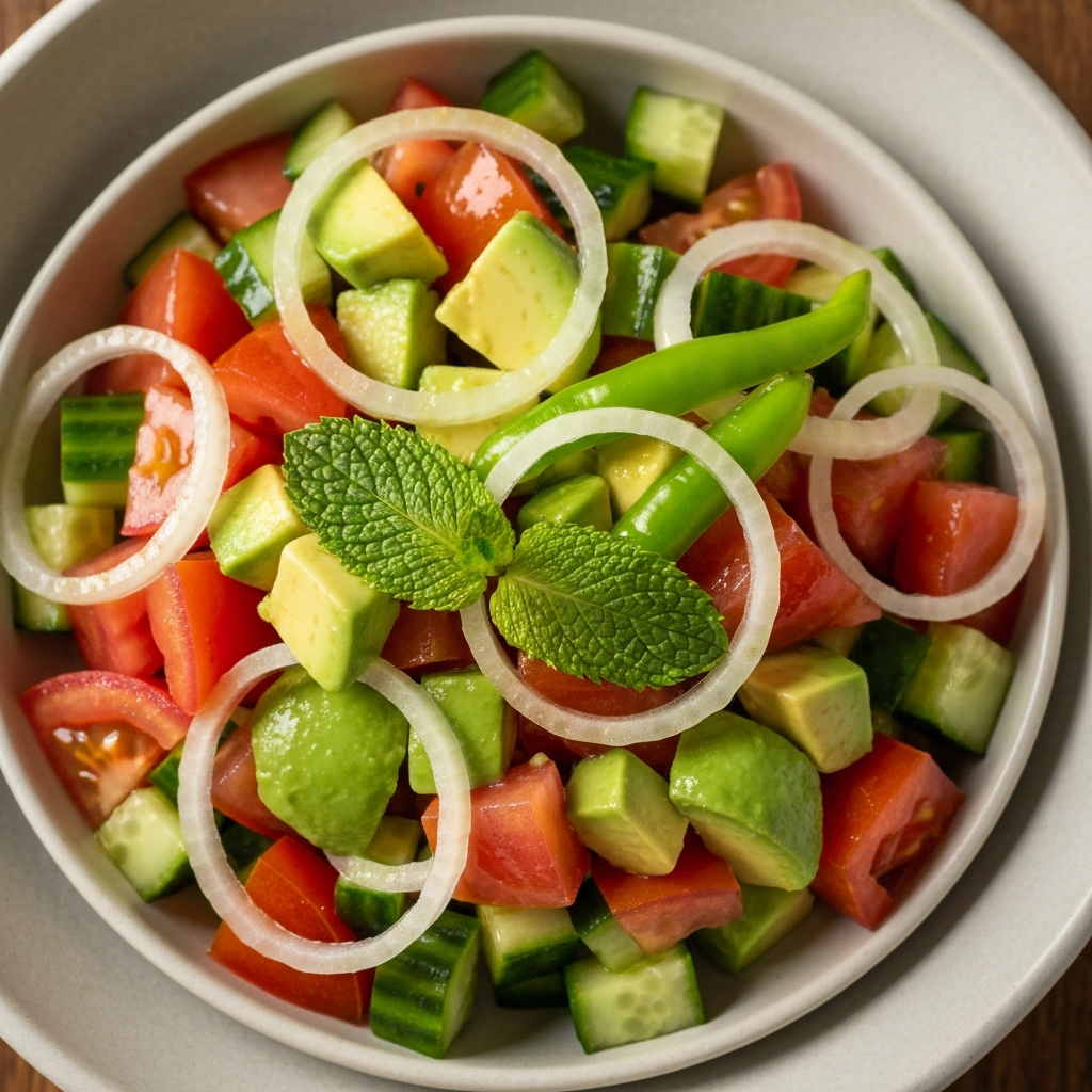 Avokado ve Domates Salatası