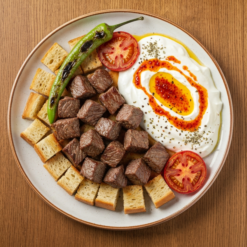Klasik Yoğurtlu Kuşbaşı Kebap