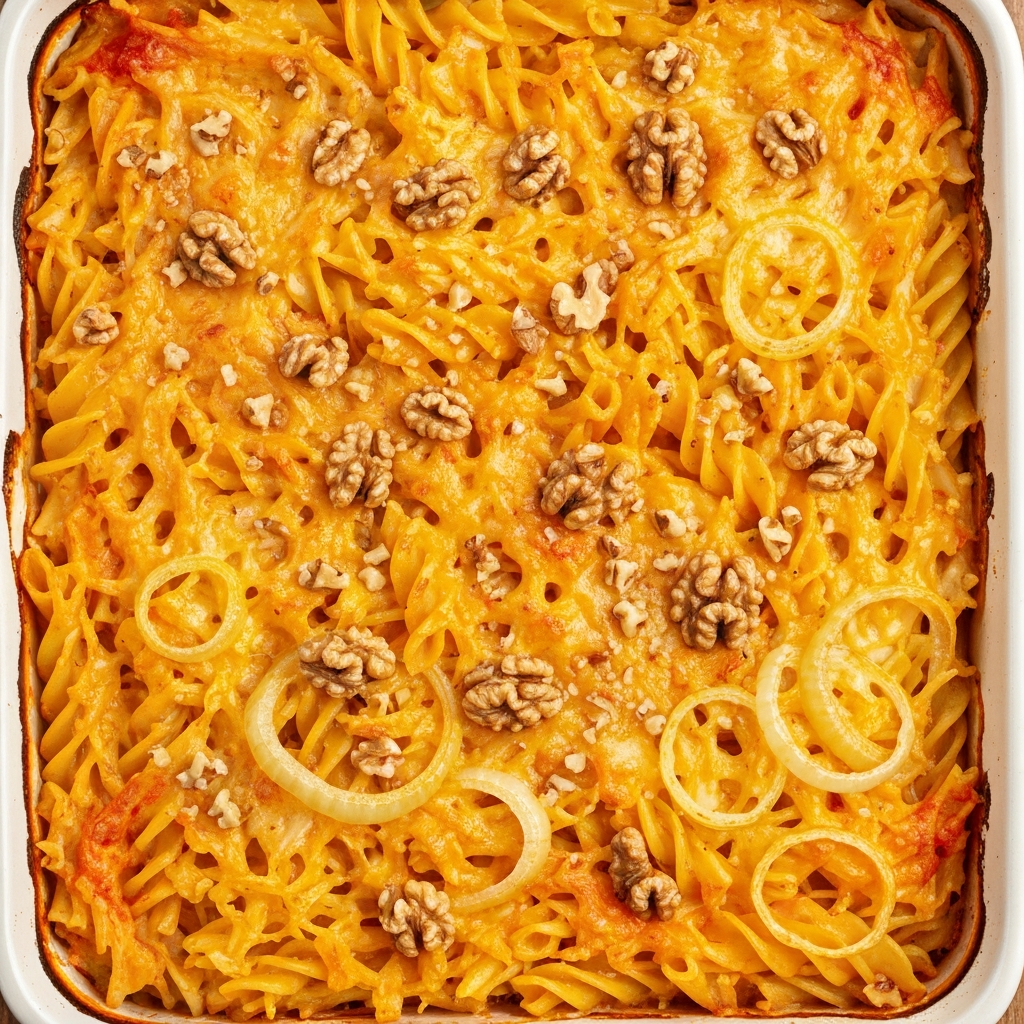 Lahanalı ve Peynirli Fırında Makarna