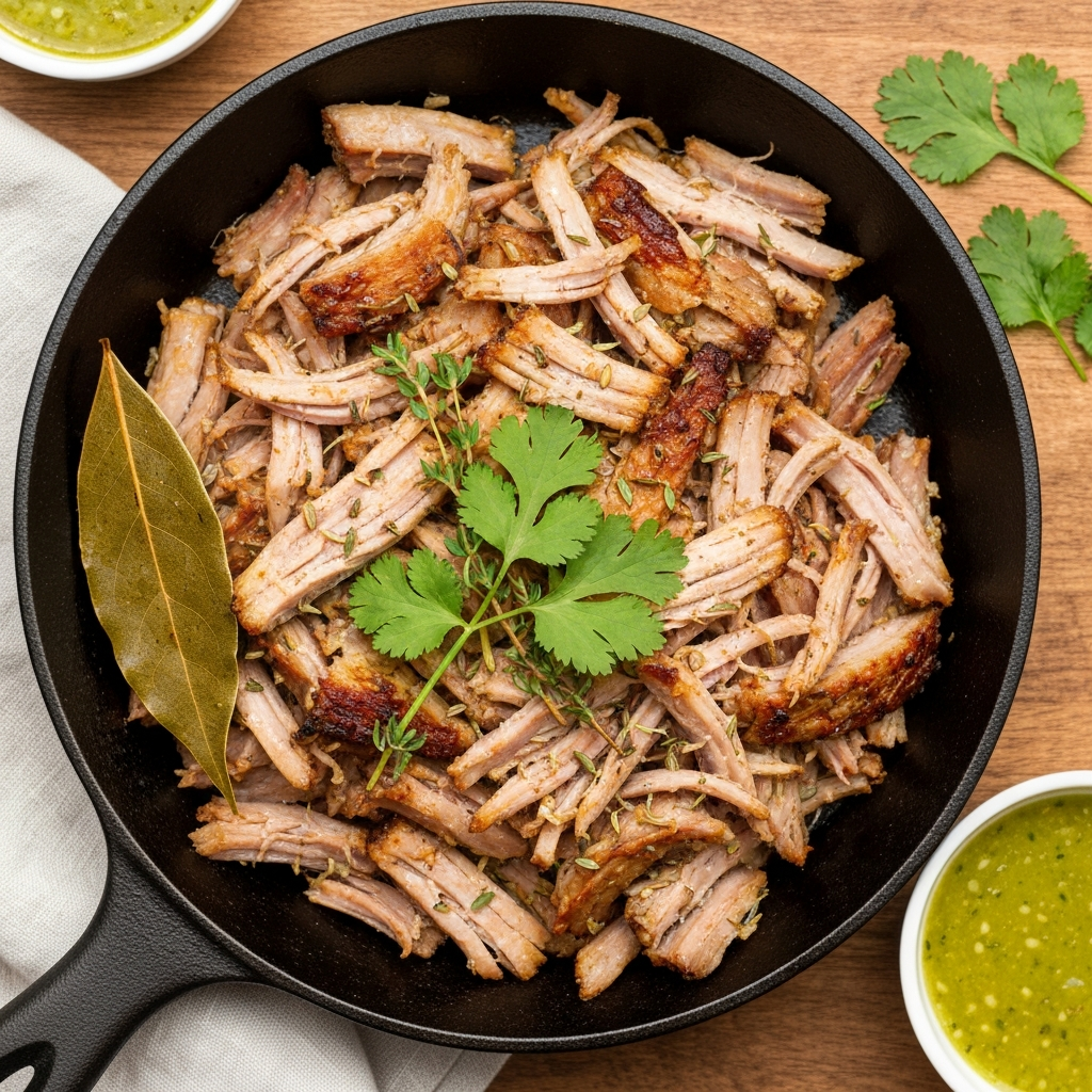 Oaxaca Usulü Yavaş Pişmiş Domuz Carnitas