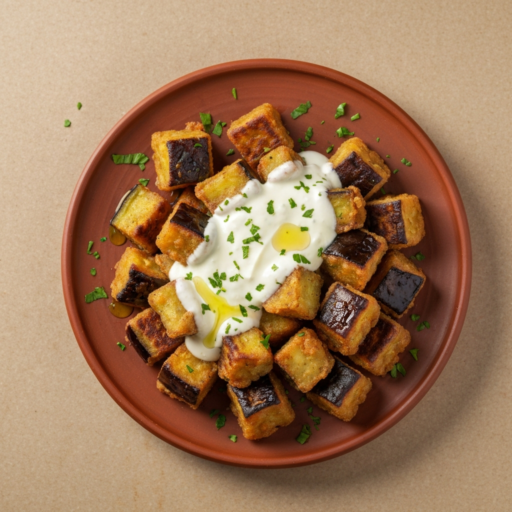 Közlenmiş Patlıcan Kızartması