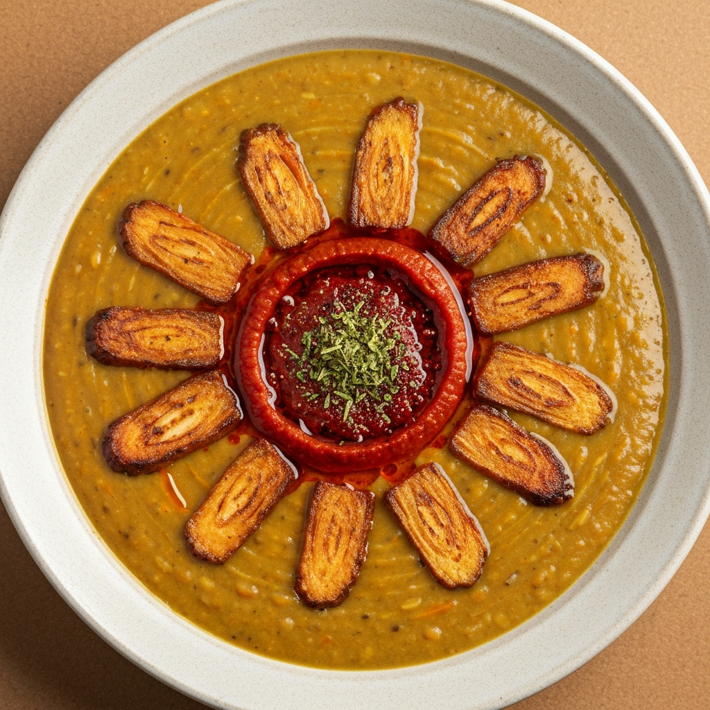 Sucuklu ve Soğanlı Mercimek Çorbası