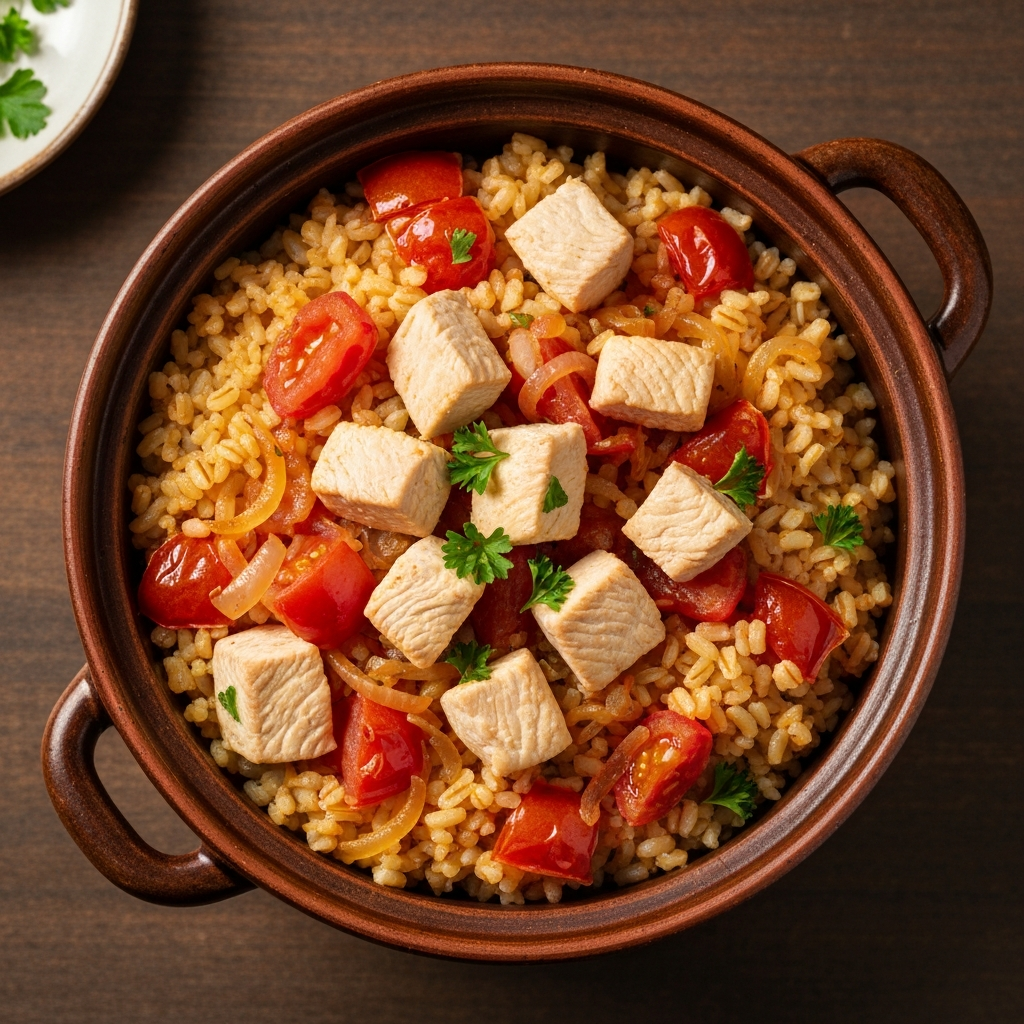 Anne Usulü Tavuklu Bulgur Pilavı