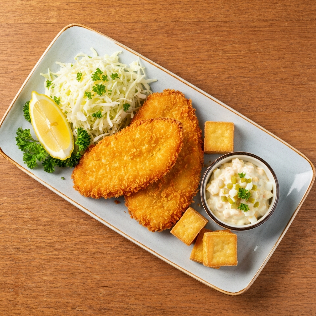 Aji Furai ve Kızarmış Tofu Garnitürü
