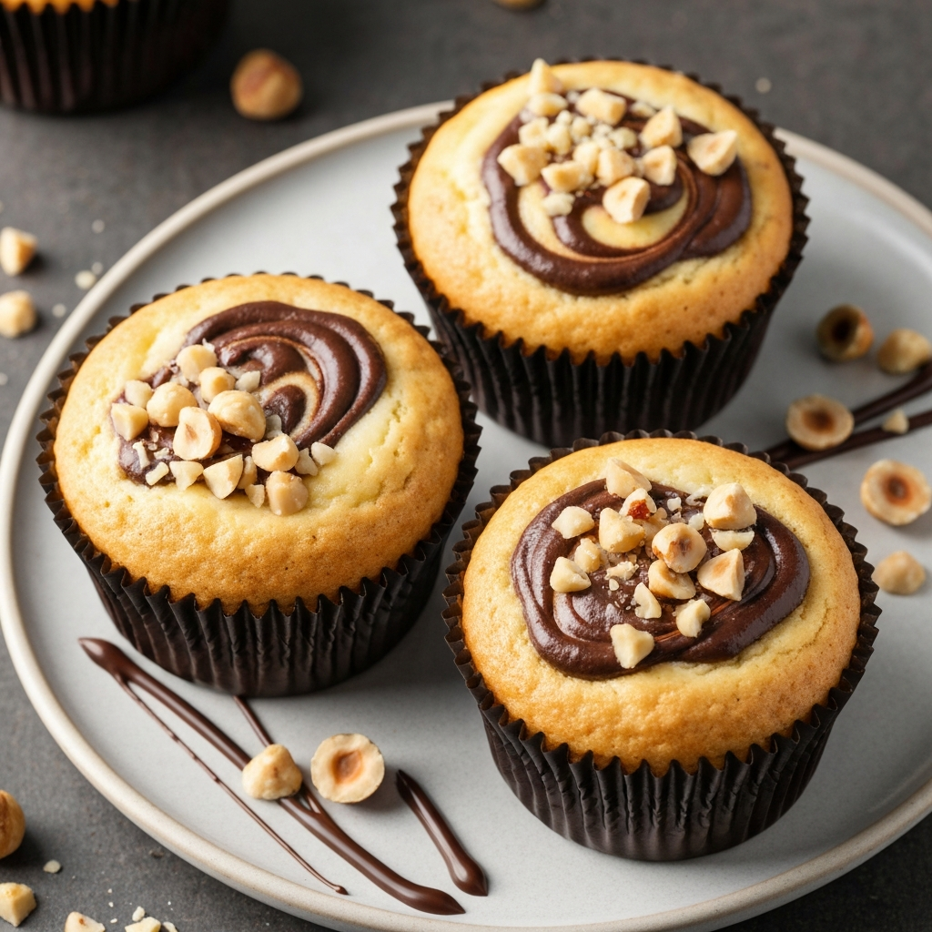 Çikolatalı ve Fındıklı Cheesecake Muffin