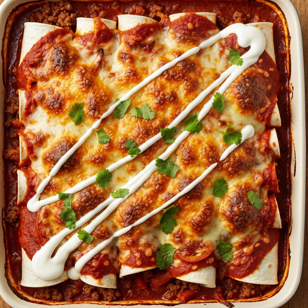 Peynirli ve Kıymalı Enchilada