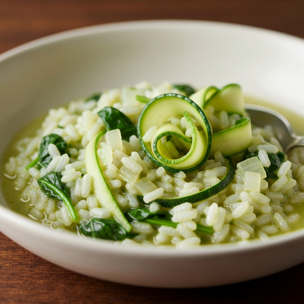 Anne Usulü Ispanaklı Kabaklı Risotto