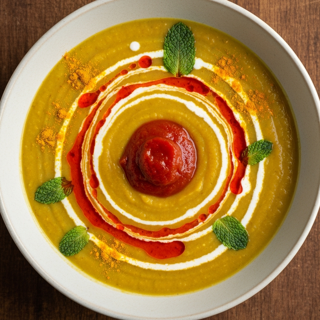 Kremalı Süzme Mercimek Çorbası