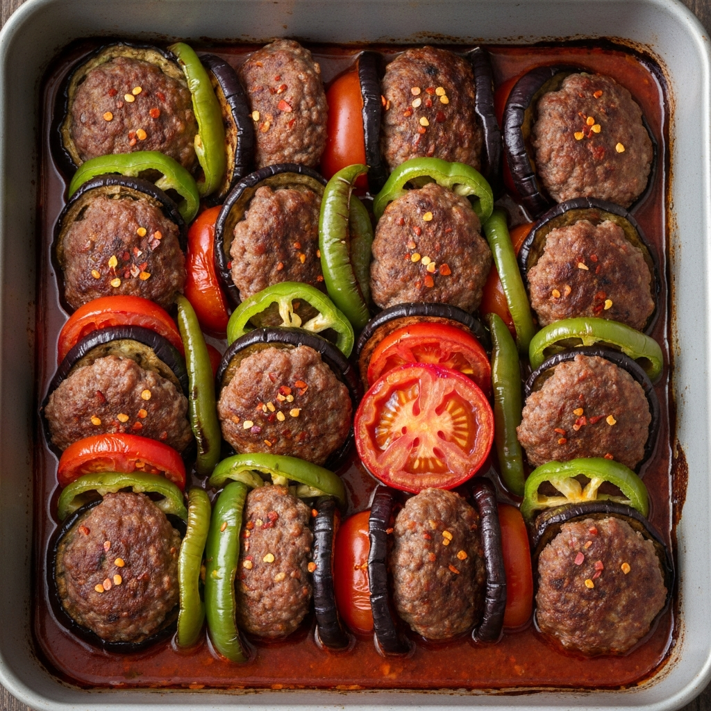 Geleneksel Fırında Patlıcan Kebabı