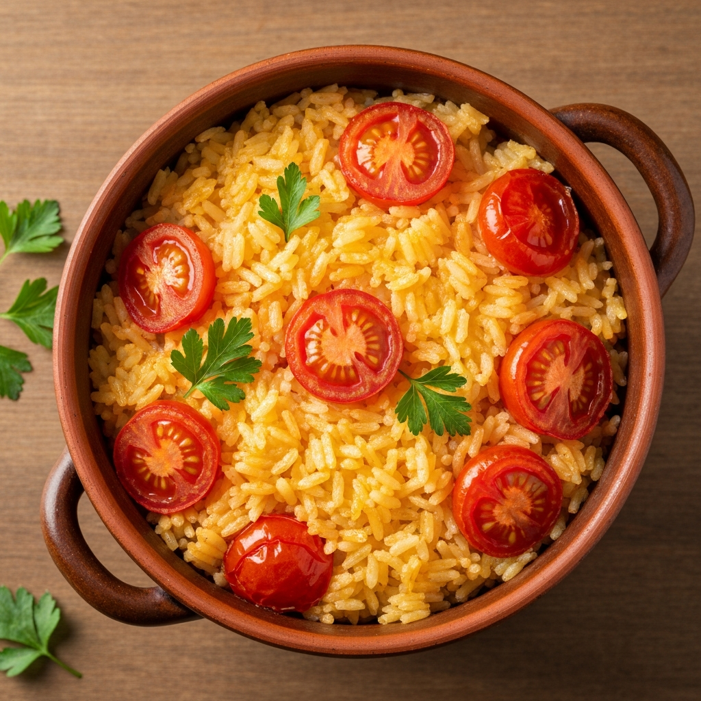 Anne Usulü Yumurtalı Domatesli Pilav