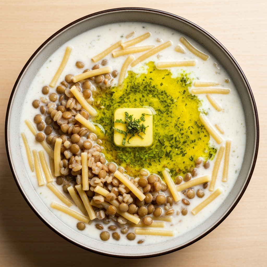 Yoğurtlu Mercimek Erişte Çorbası