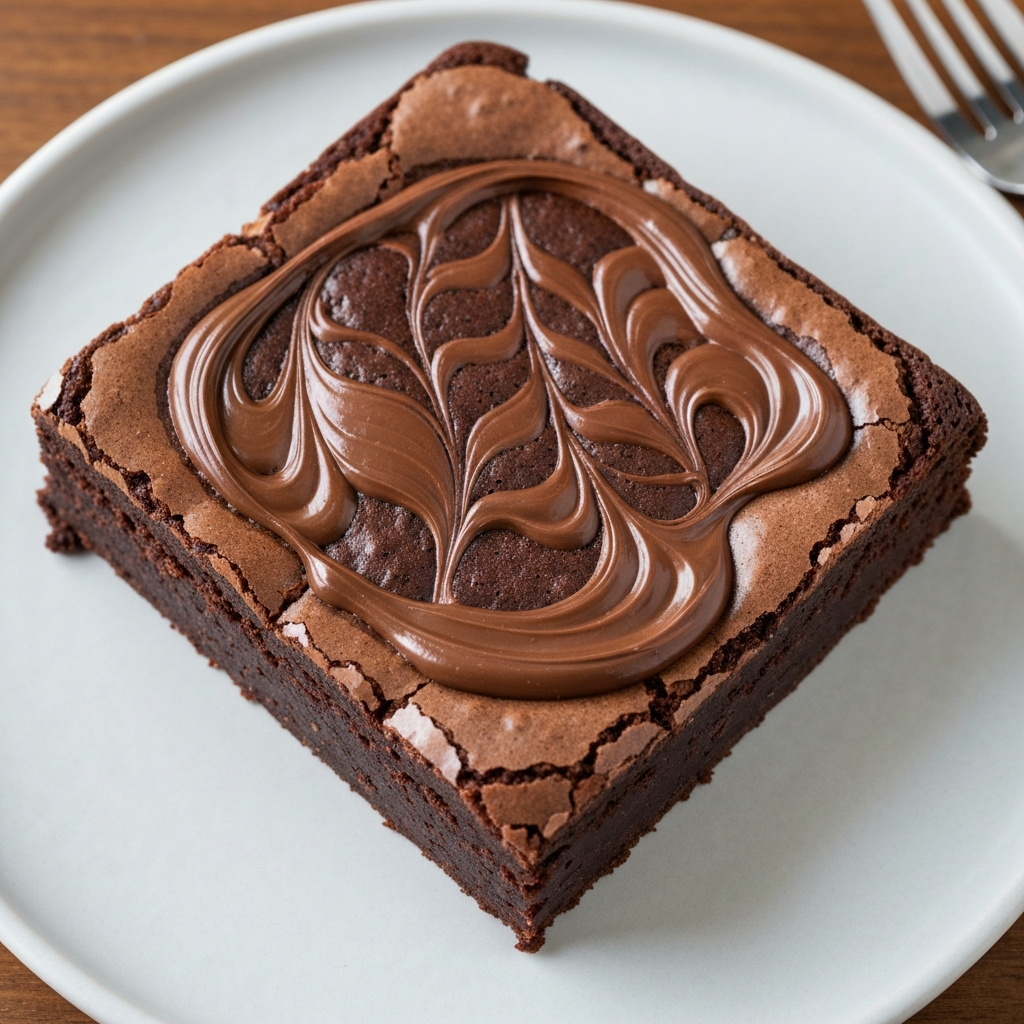 Geleneksel Unlu Nutellalı Brownie