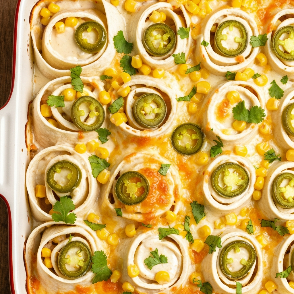 Kremalı Tavuklu White Chicken Enchiladas