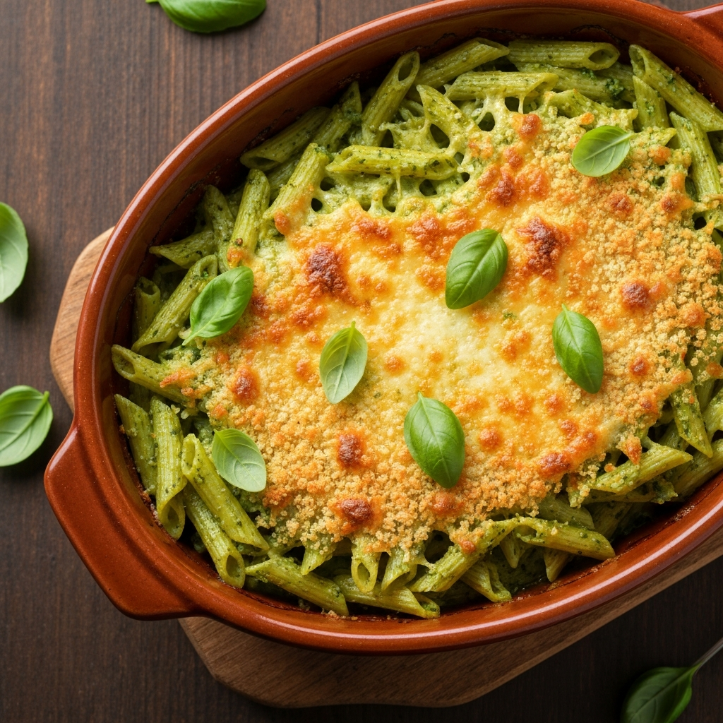 Anne Usulü Pesto'lu Makarna Güveci