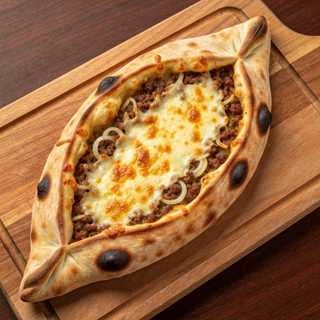 Geleneksel Kıymalı ve Peynirli Pide