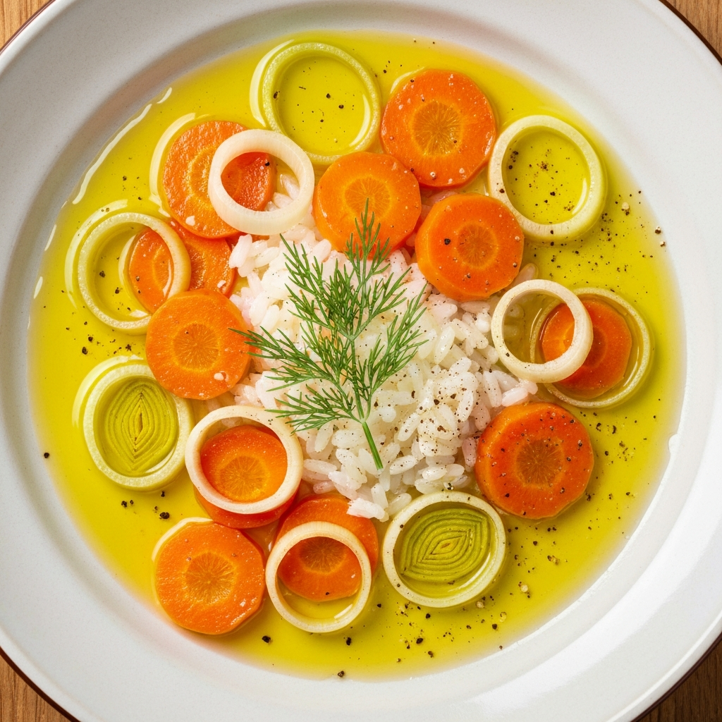Zeytinyağlı Pirinçli Limonlu Pırasa Yemeği
